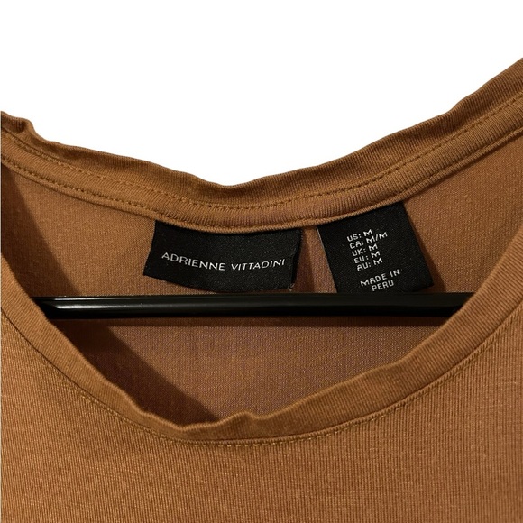 Adrienne Vittadini Women’s Tank Top Size M | Brown Sleeveless Knit Casual Chic - Picture 2 of 2